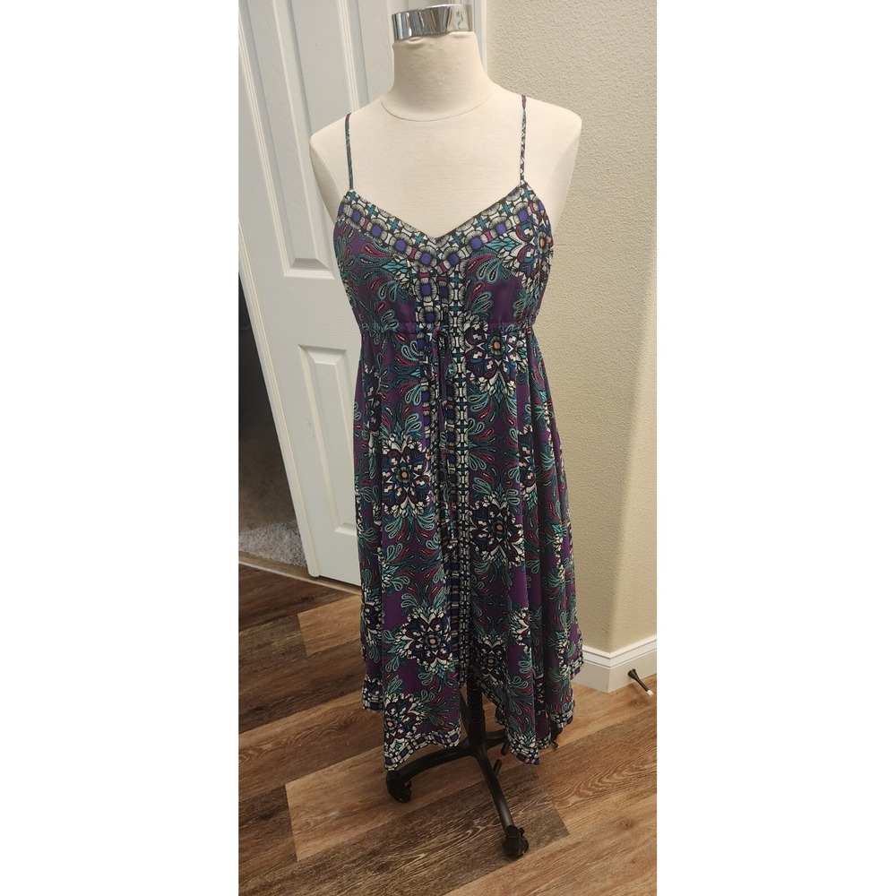 Nicole Miller Handkerchief Midi Dress Purple Size 6